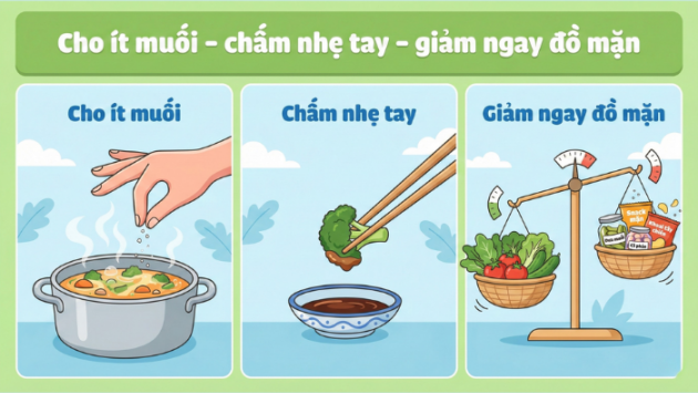 Cho bớt muối - chấm nhẹ tay: 'Chìa khóa vàng' bảo vệ sức khỏe cả gia đình