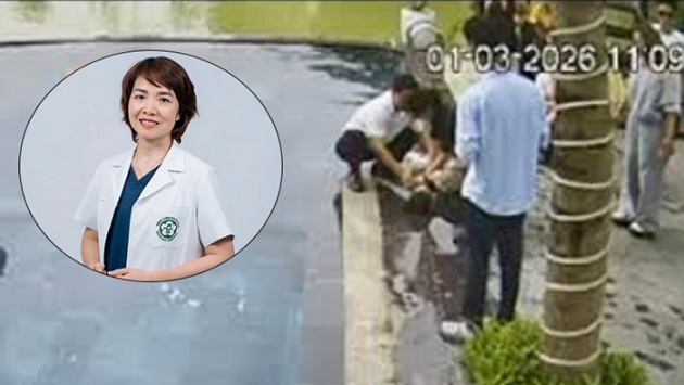 Nữ bác sĩ Bạch Mai sơ cứu kịp thời cứu sống bé trai bị đuối nước