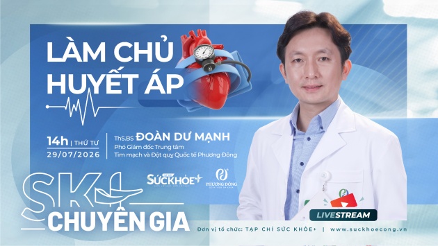 14h00 TỌA ĐÀM trực tuyến: Làm chủ huyết áp